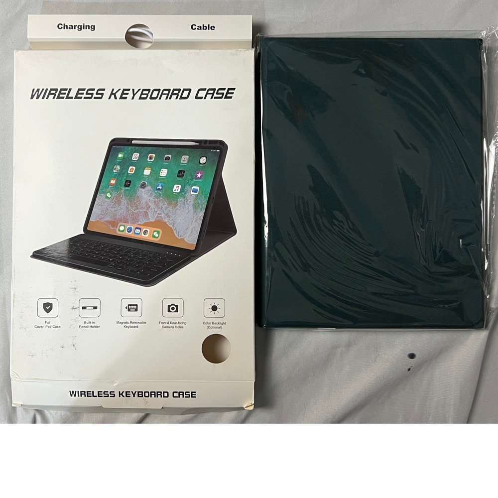 Teal Wireless Keyboard Case for iPad 10.9 inch 360 Rotating Folio Cover New